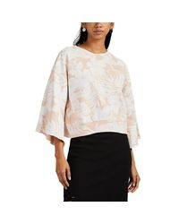 NSF Pink Delia Floral Cotton Sweatshirt