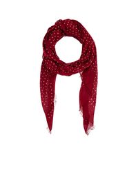 Drake's Red Polka Dot Scarf