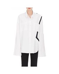 Ji Oh White Cotton Oversized Shirt