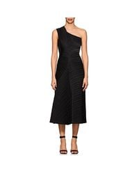 Zero + Maria Cornejo Black Mosa Quilted Silk Cocktail Dress