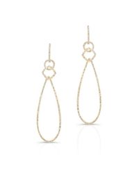 Anne Sisteron - Metallic 14kt Yellow Gold Diamond Open Pear Link Drop Earrings - Lyst