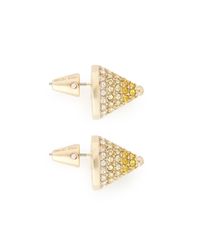 Eddie Borgo | Metallic Pavé Cone Stud Earrings | Lyst