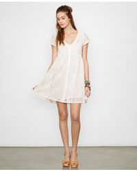 Denim Supply Ralph Lauren Crochet Lace Babydoll Dress In Antique Cream White Lyst