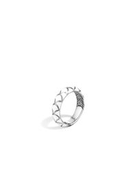 John Hardy | Metallic Legends Naga 5mm Band Ring In Silver With Enamel | Lyst
