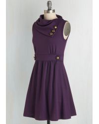 Monteau Inc Purple Coach Tour Dress In Violet