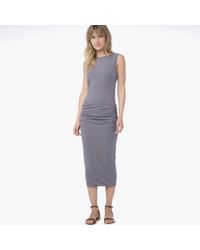 James Perse Gray Open Back Skinny Dress