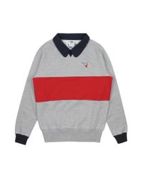 BBCICECREAM Gray Raygun Collared Crewneck - Heather Grey for men