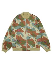 BBCICECREAM Green Space Camo Reversible Bomber - Beige/camo for men