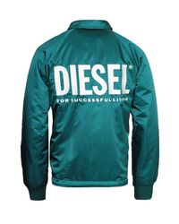DIESEL Synthetic J-akio Teal Giacca Jacket in Green for Men - Lyst