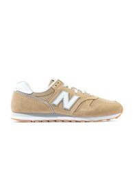 New Balance 373 Nude Suede Trainers in Beige (Natural) for Men | Lyst