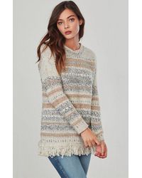 Jack BB Dakota - White Joannie Fringe Sweater - Lyst