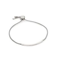 Michael Kors | Metallic Heritage Logo Bar Bracelet/silvertone | Lyst