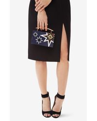 BCBGMAXAZRIA Blue Quincy Star Clutch