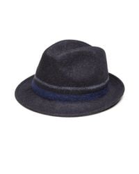 Paul Smith | Blue Bonded Wool Fedora for Men | Lyst