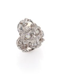 Alexander McQueen | Metallic Forest Skull Ring/silvertone | Lyst