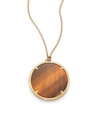 Givenchy | Metallic Tiger's Eye Pendant Necklace | Lyst