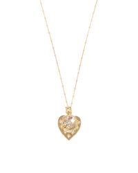 Loquet London | Metallic 14k Yellow Gold Moon And Snowflake Christmas Locket | Lyst