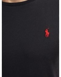 Polo Ralph Lauren Black Basic Custom Fit T-shirt for men