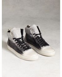 John Varvatos | Black 315 Raw Edge Sneaker for Men | Lyst