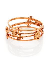 Tory Burch | Metallic Logo Bangle Set | Lyst