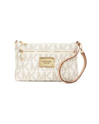 white michael kors wristlet