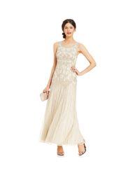 pisarro nights beaded mesh dress