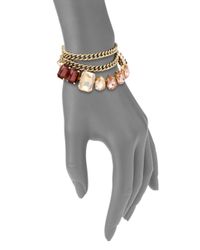 ABS By Allen Schwartz | Metallic Some Like It Hot Chain Wrap Bracelet | Lyst