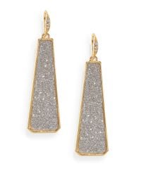 ABS By Allen Schwartz | Metallic Glitter Drop Earrings | Lyst