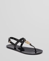 michael kors black jelly thong sandals