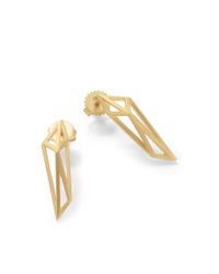 Monique Péan | Metallic Geometric Signature Open Cage Earrings | Lyst