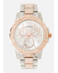 bebe rose gold watch