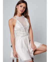 bebe embellished mini dress