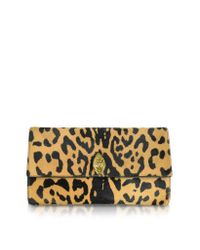Roberto Cavalli - Multicolor Serpent Mini Jaguar Printed Haircalf Clutch - Lyst