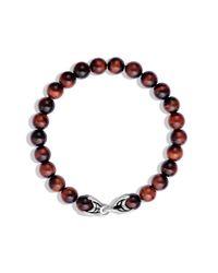 David Yurman | Brown Spiritual Beads Red Tiger'S Eye Bracelet for Men | Lyst