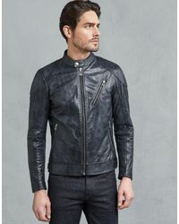 Belstaff Leather Maxford 3.0 Jacket in Racing Blue (Blue) for Men - Lyst