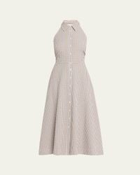 halter maxi dress open back Savanna Halter Open Back Maxi Dress | Pearl | Dresses main image 0