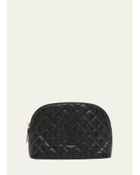 Saint Laurent Cassandre Large Quilted Leather Cosmetic Pouch