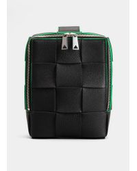Bottega Veneta Leather Black Cassette Belt Bag for Men waist bags and bumbags Mens Bags Belt Bags 