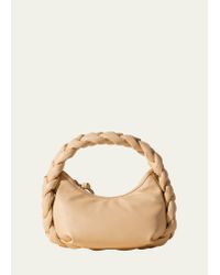 Totes bags Hereu - Espiga mini braided handle leather handbag -  ESPIGAMINIDARKBROWN