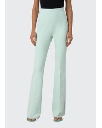 Slacks and Chinos Wide-leg and palazzo trousers Akris Faralda Woven Flared Pants in Pink Womens Clothing Trousers 