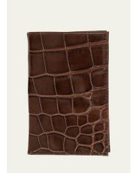 Neiman Marcus Ostrich Bi-Fold Wallet, Brown