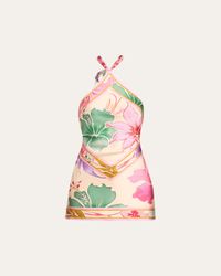 multicolor halter dress Olivia Floral Halter Gown - Multicolor
