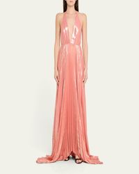red maxi evening dress Red High Low Dress | Plunged Neckline | Asymmetrical Dress