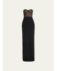 Pamella Roland Floral Guipure Lace - Black