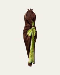 open halter neck dress Black Halter Cut-Out Dress — Adjustable Back Tie main image 0