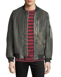 hudson jeans leather bomber jacket