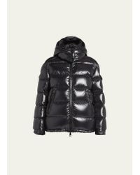 Moncler Akebia Quilted Patent-Shell Down Jacket