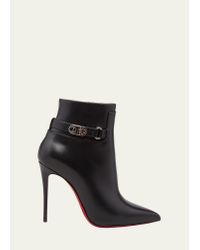 Christian Louboutin, Shoes, Nwb Christian Louboutin Glory Leather Red Sole  Chelsea Booties Chestnut Brown 38