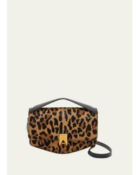 Rose Marie Mini Leopard Print Calf Hair Clutch in Multicoloured - Alaia
