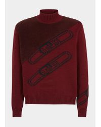 Fendi O'lock Mock-neck Sweater - Red